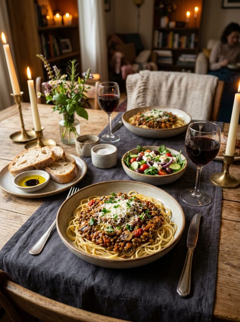 Lentil mushroom bolognese pasta … 202606021856
