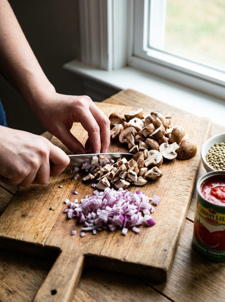 Lentil mushroom bolognese pasta … 202606021859