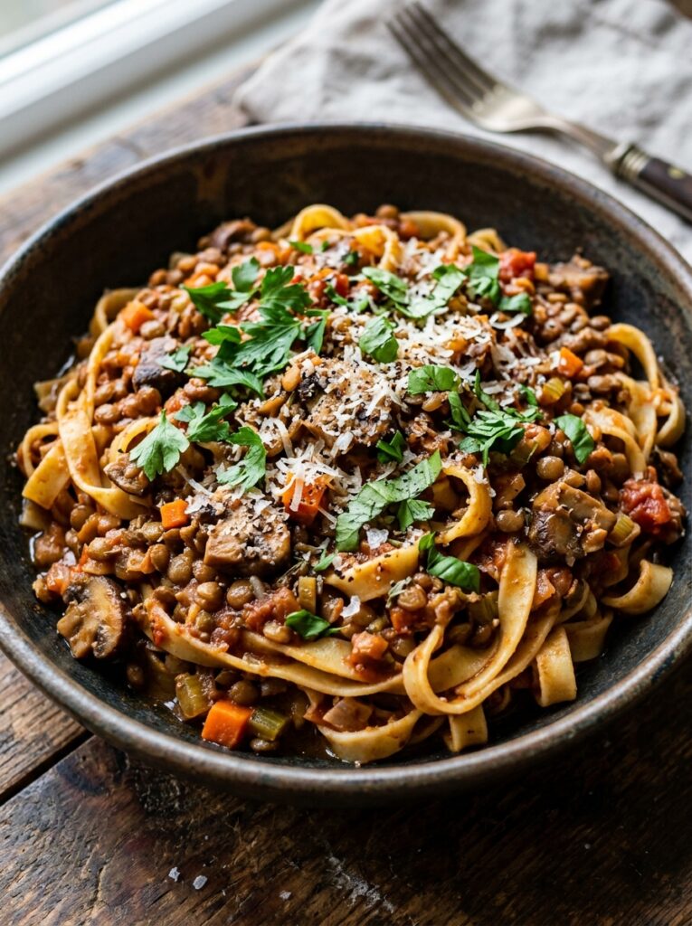 Lentil mushroom bolognese with p… 202606021856
