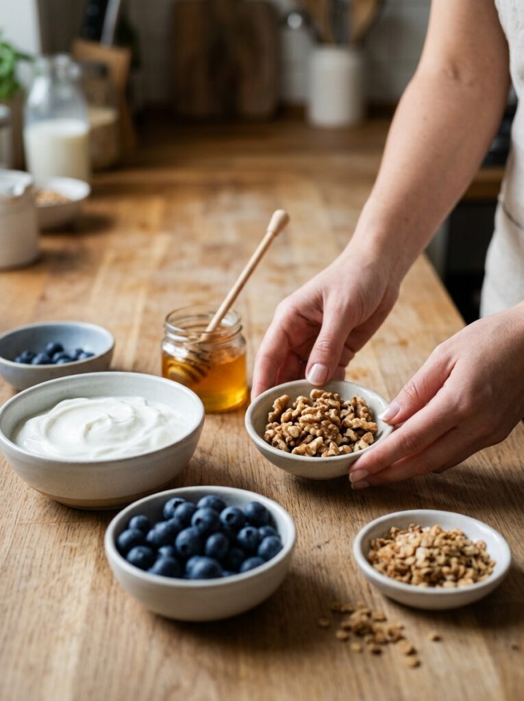 Mediterranean Blueberry Yogurt Bowl with Walnuts and Honey Recipe: A Healthy, Flavorful Breakfast 14 Mediterranean Blueberry Yogurt B… 202605042235