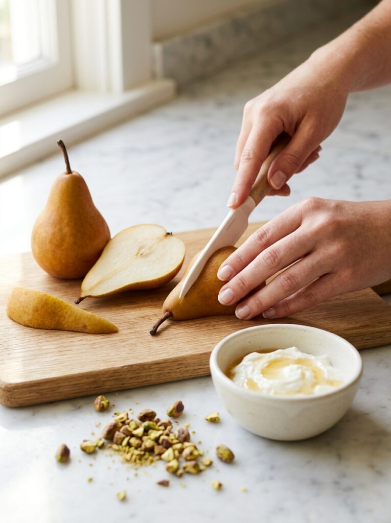 Mediterranean Pear Yogurt Bowl with Pistachios Recipe 14 Mediterranean Pear Yogurt Bowl R… 202605291446