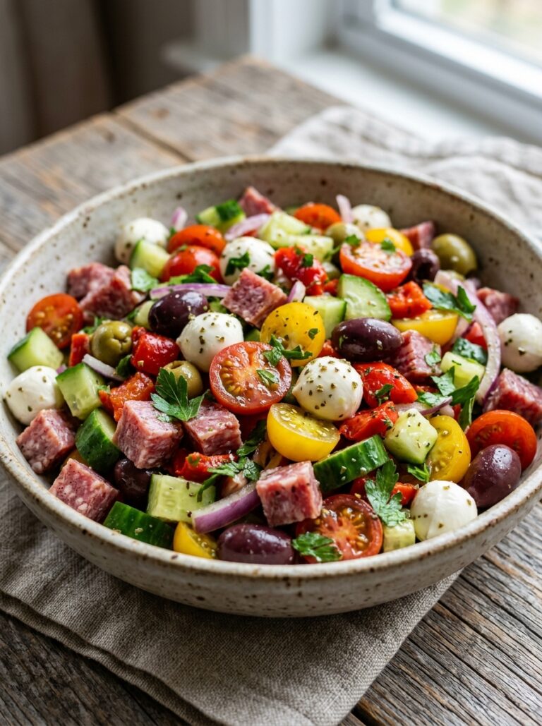 Mediterranean Antipasto Chopped Salad with Salami Recipe 17 Mediterranean antipasto chopped … 202605062227