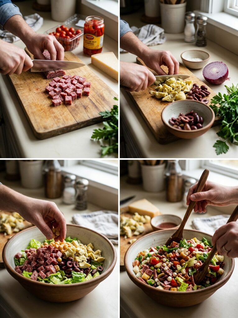 Mediterranean Antipasto Chopped Salad with Salami Recipe 14 Mediterranean antipasto salad re… 202605062227