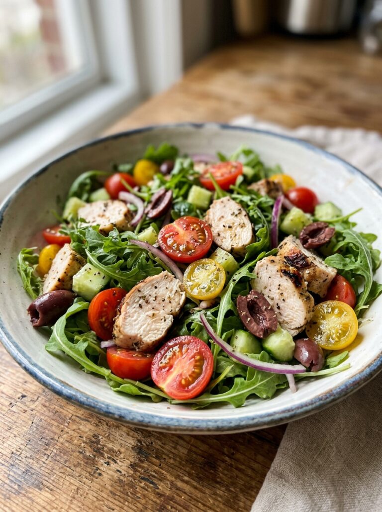 Mediterranean Arugula Chicken Salad with Lemon Recipe: A Fresh, Zesty, and Healthy Homemade Meal 17 Mediterranean arugula chicken salad 202605181804