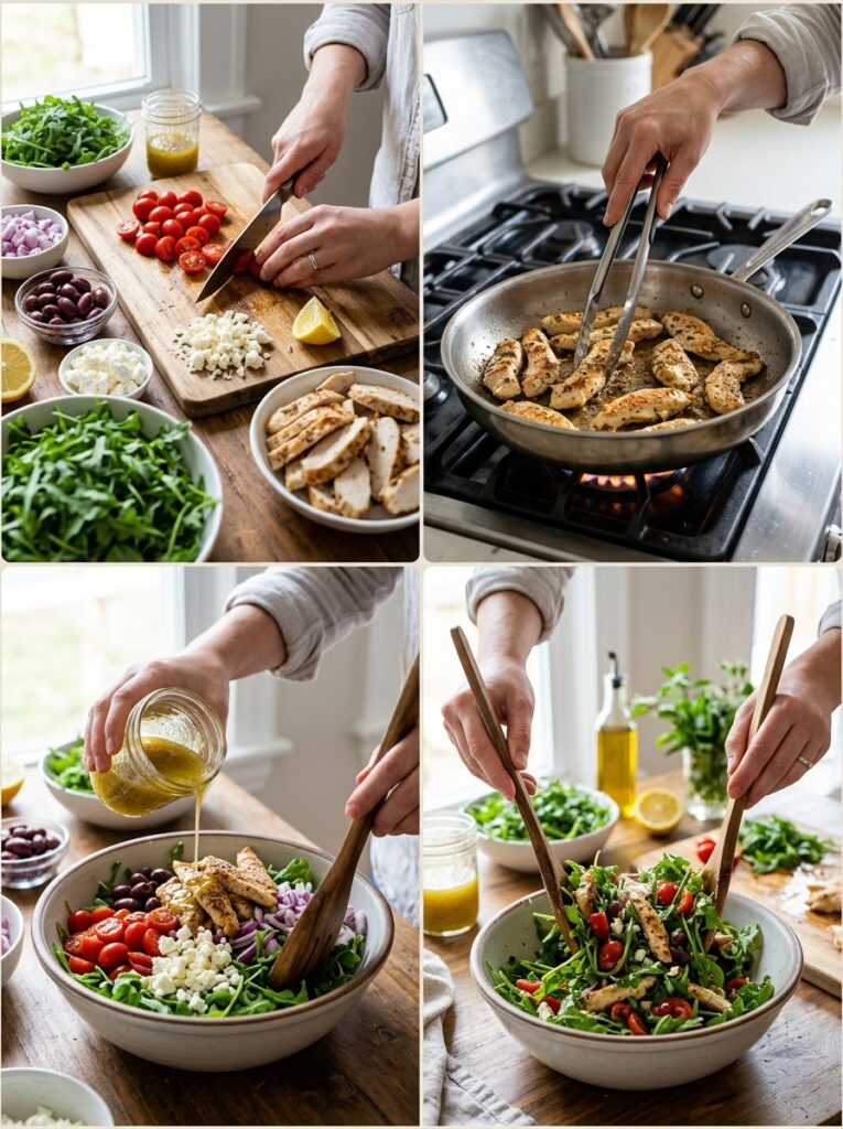 Mediterranean Arugula Chicken Salad with Lemon Recipe: A Fresh, Zesty, and Healthy Homemade Meal 14 Mediterranean arugula chicken sa… 202605181804