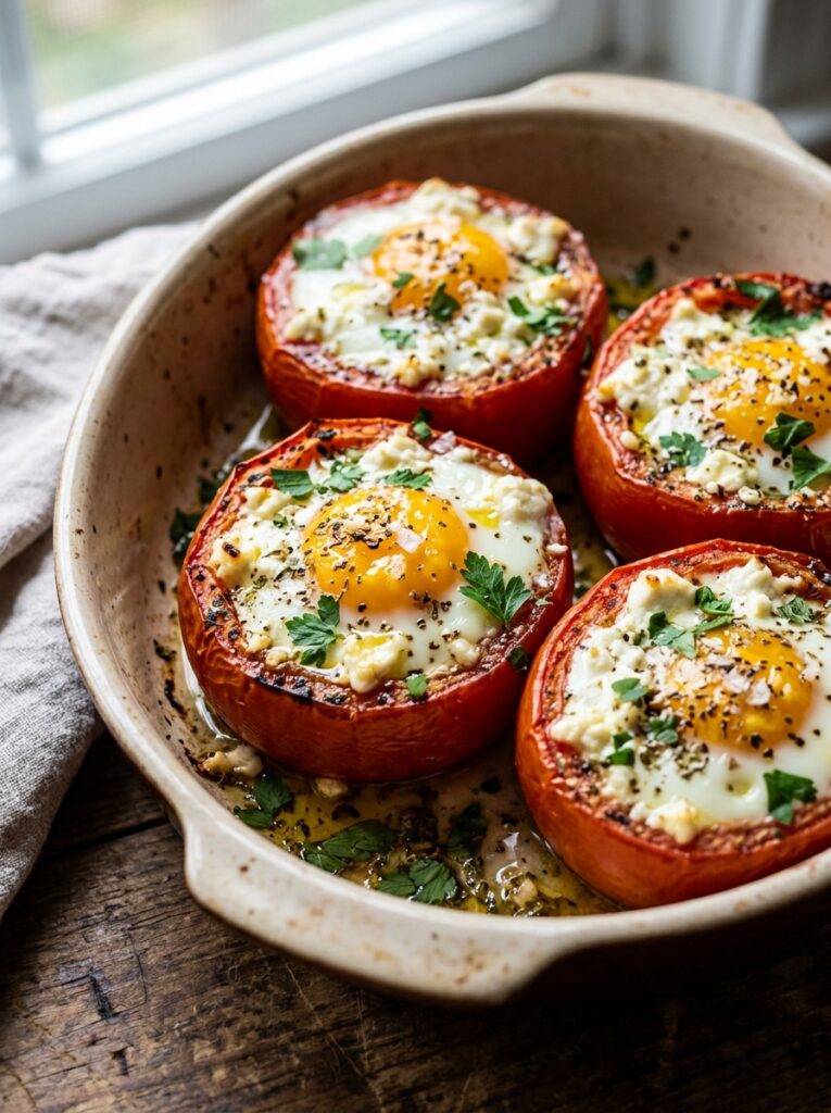 Mediterranean Baked Eggs in Tomato Cups with Feta Recipe 12 Mediterranean baked eggs recipe 202606021923