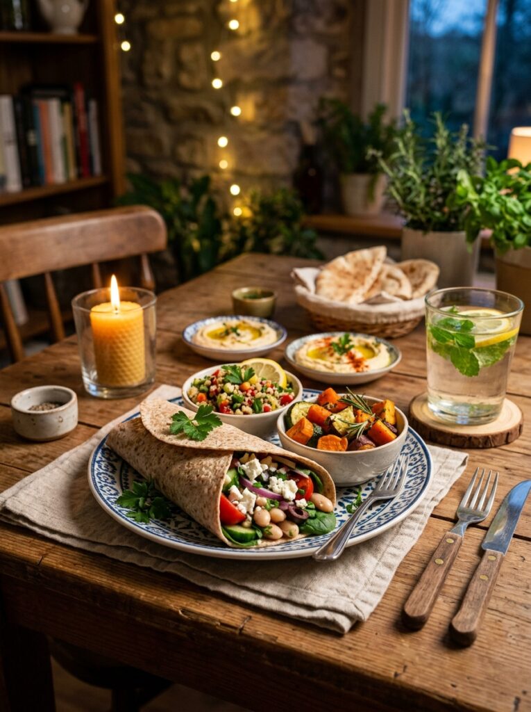 beginner mediterranean bean and feta wrap recipe 15 Mediterranean bean feta wrap recipe 202605062214 1