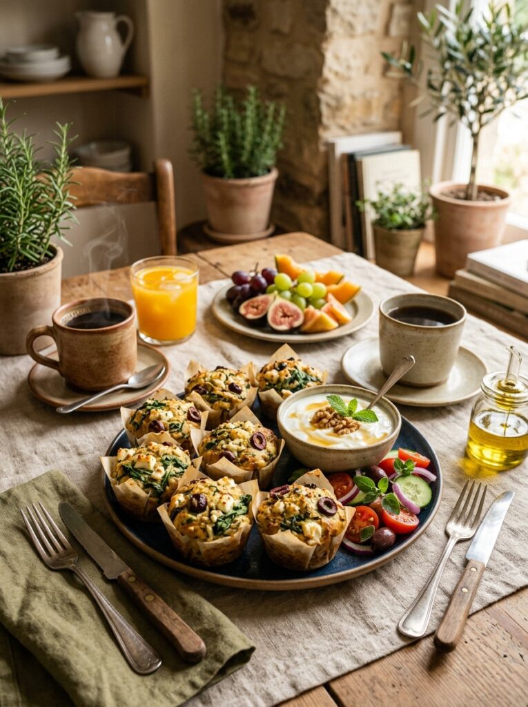 Mediterranean Breakfast Muffins with Spinach, Feta, and Olives: A Savory Homemade Recipe 15 Mediterranean breakfast muffins … 202605291527 1