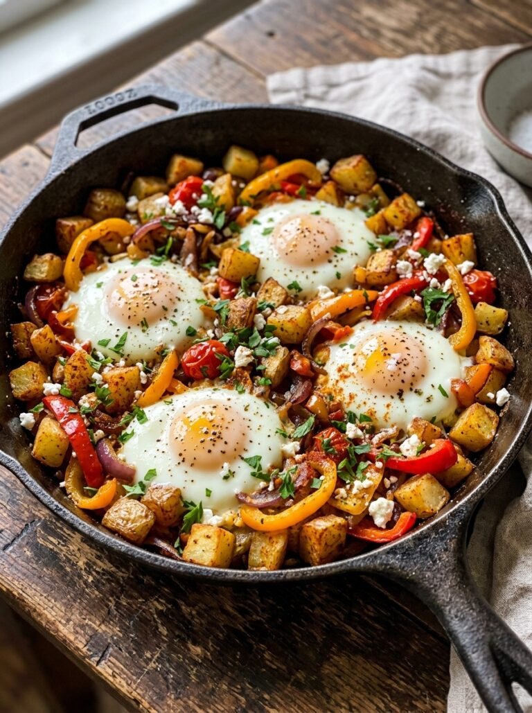 mediterranean breakfast skillet with potatoes peppers and eggs recipe 17 Mediterranean breakfast skillet … 202605111200