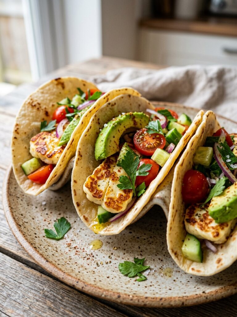 Mediterranean Breakfast Tacos with Halloumi and Avocado Recipe 17 Mediterranean breakfast tacos re… 202605211252