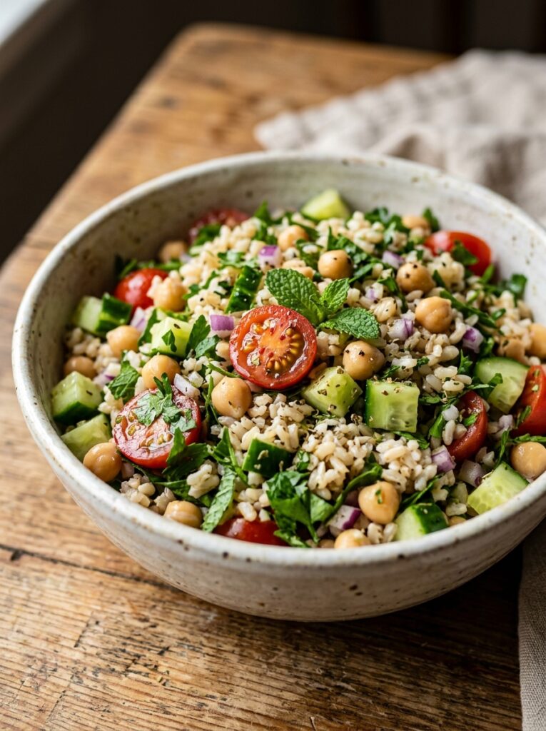 Mediterranean Brown Rice Chickpea Salad Recipe 12 Mediterranean brown rice chickpe… 202605291456