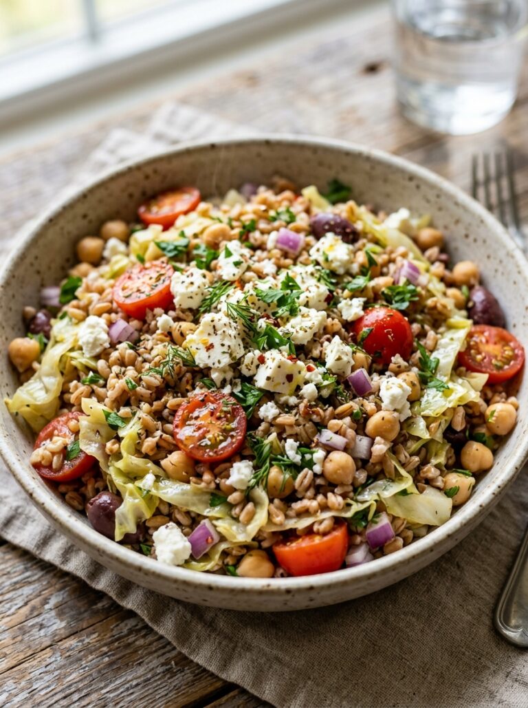 Mediterranean Warm Cabbage and Farro Salad with Feta Recipe 17 Mediterranean cabbage farro salad 202605081952