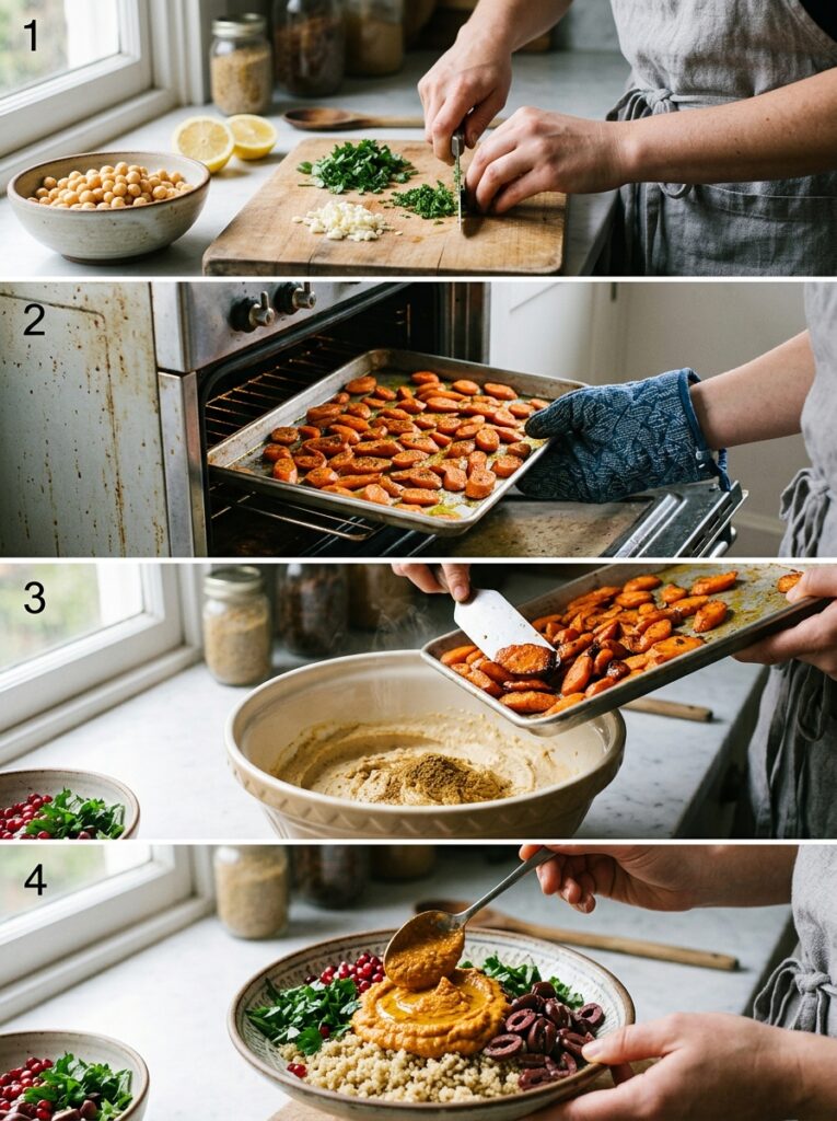 Mediterranean carrot hummus bowl 202605161242