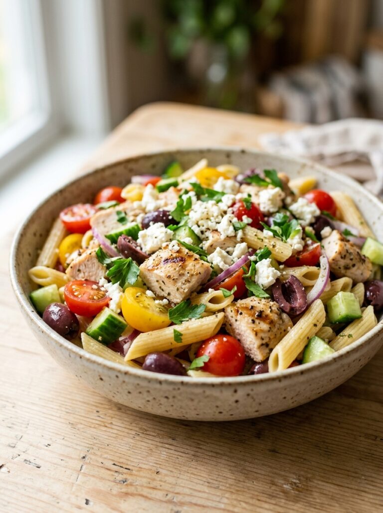 Mediterranean Chicken Pasta Salad with Feta and Olives Recipe: A Fresh, Flavor-Packed Meal 17 Mediterranean chicken pasta salad 202605101322