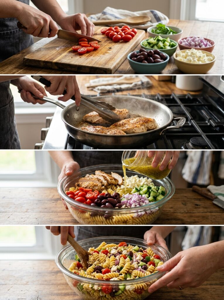 Mediterranean Chicken Pasta Salad with Feta and Olives Recipe: A Fresh, Flavor-Packed Meal 14 Mediterranean chicken pasta sala… 202605101323