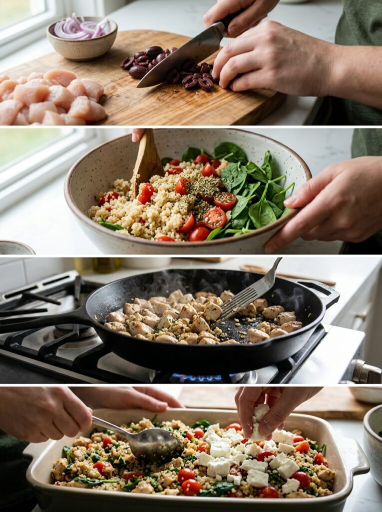 Mediterranean Chicken Quinoa Casserole with Olives and Feta Recipe 14 Mediterranean chicken quinoa cas… 202605101337