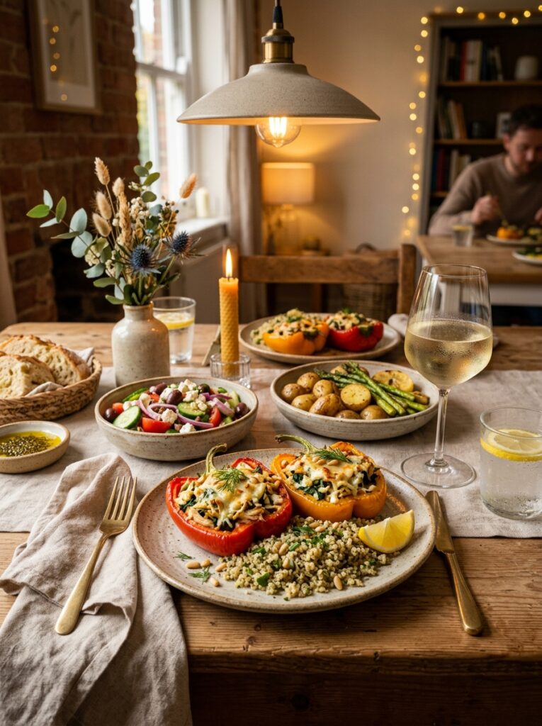 Mediterranean Chicken Spinach Artichoke Stuffed Peppers Recipe 15 Mediterranean chicken stuffed pe… 202606021914