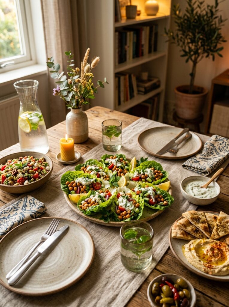 mediterranean crispy chickpea lettuce wraps with yogurt sauce recipe 15 Mediterranean chickpea lettuce w… 202605052007