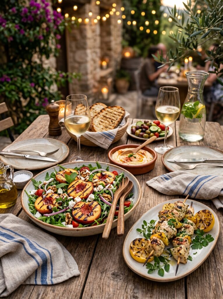 Mediterranean Grilled Peach Arugula Salad Recipe 15 Mediterranean grilled peach salad 202605291534