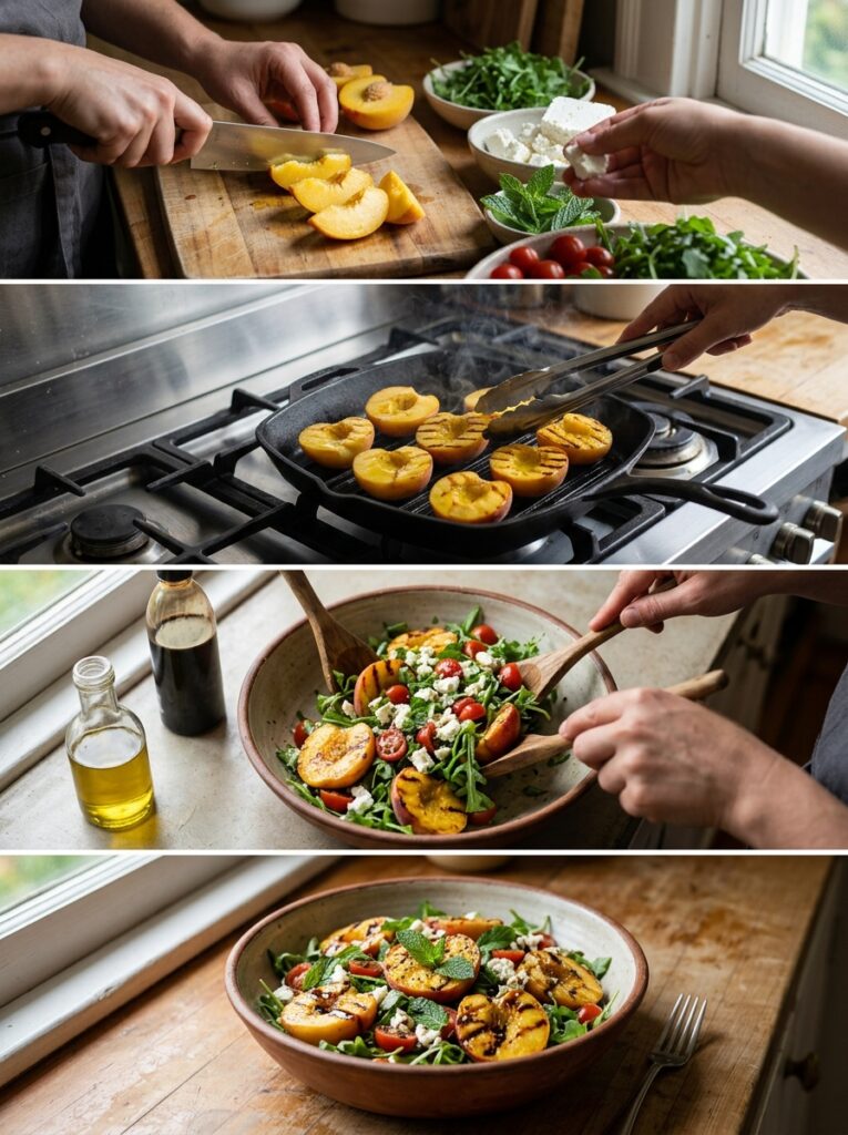 Mediterranean Grilled Peach Salad with Feta and Mint Recipe 14 Mediterranean grilled peach sala… 202605141119