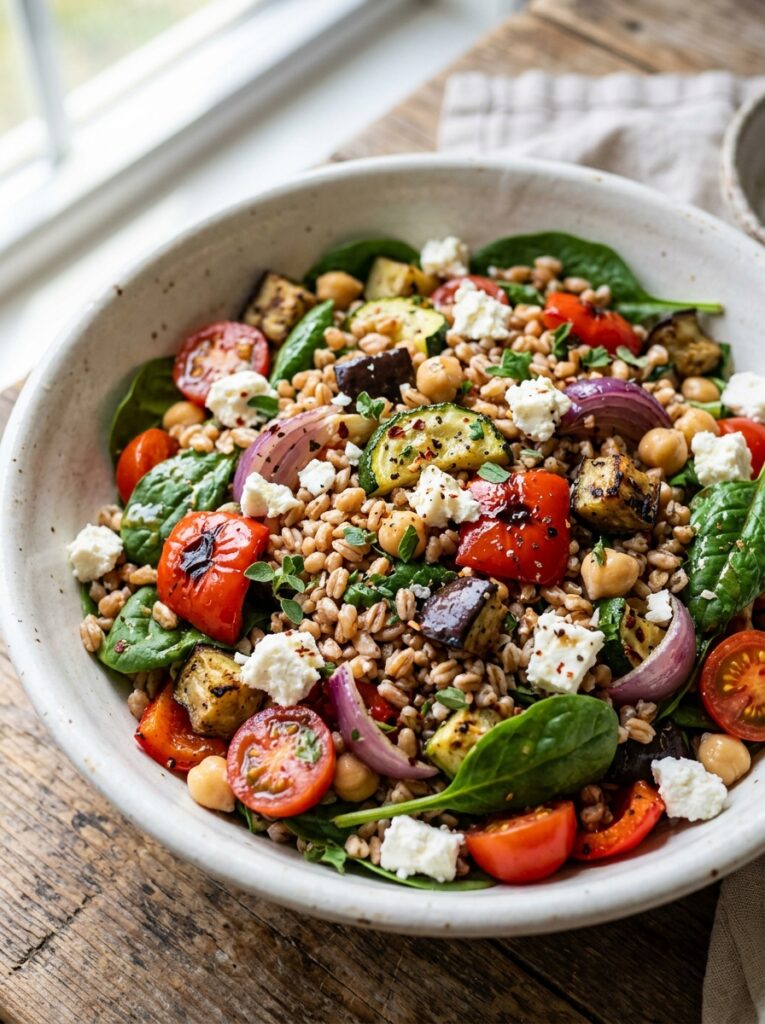 Mediterranean Grilled Vegetable Farro Salad Recipe 12 Mediterranean grilled vegetable … 202605111210