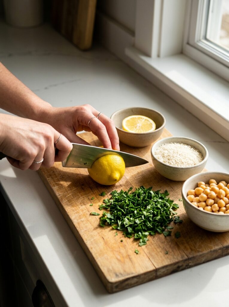 beginner mediterranean lemon rice with chickpeas recipe 14 Mediterranean lemon rice chickpe… 202605091845
