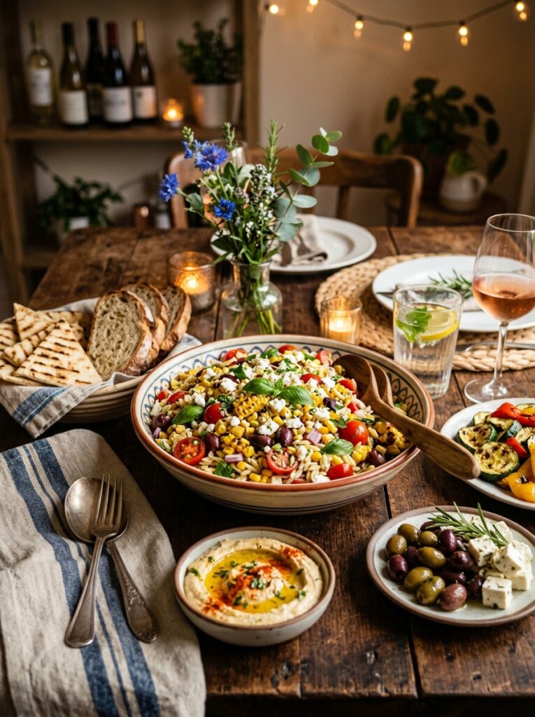 Mediterranean Grilled Corn and Tomato Orzo Salad Recipe 15 Mediterranean orzo salad setup 202605171557