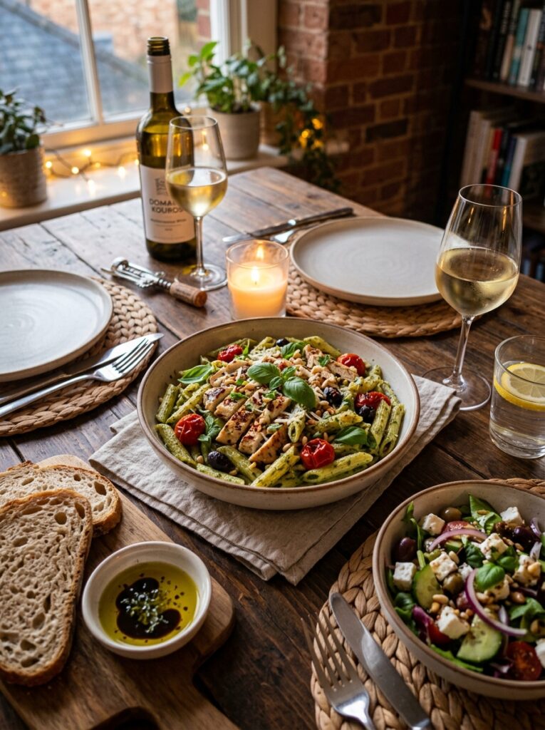 Mediterranean Pesto Chicken Pasta with Roasted Tomatoes Recipe 15 Mediterranean pesto chicken pasta 202605042212 1