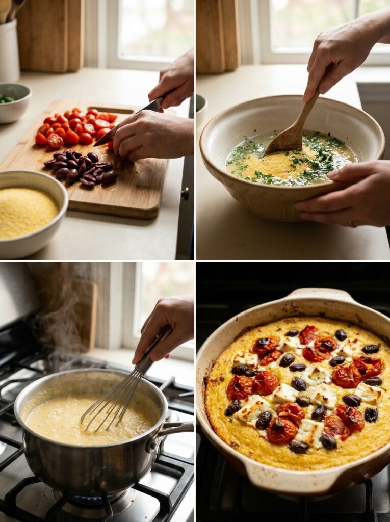 Mediterranean Baked Polenta with Tomatoes Feta and Olives Recipe 14 Mediterranean polenta recipe coo… 202605131738