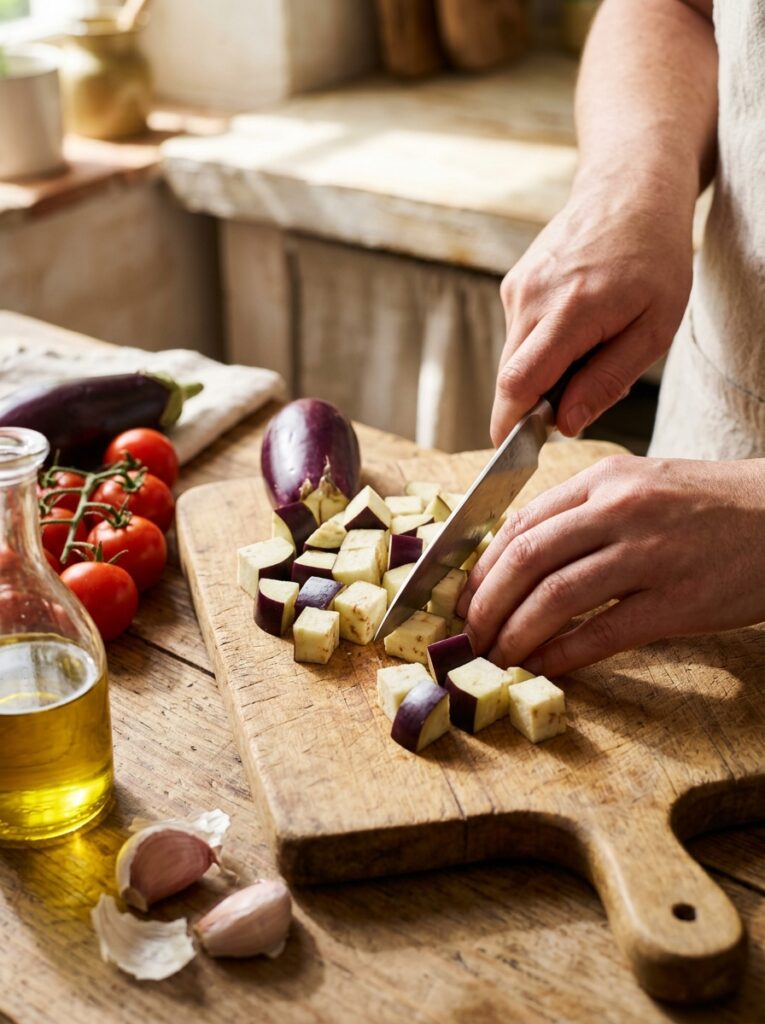 Mediterranean Roasted Eggplant Tomato Salad Recipe 14 Mediterranean roasted eggplant t… 202605042219