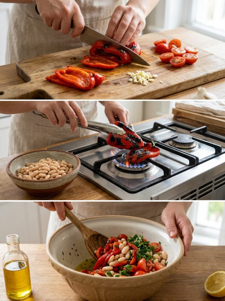 Mediterranean Roasted Pepper White Bean Salad Recipe 14 Mediterranean roasted pepper whi… 202606021933 1