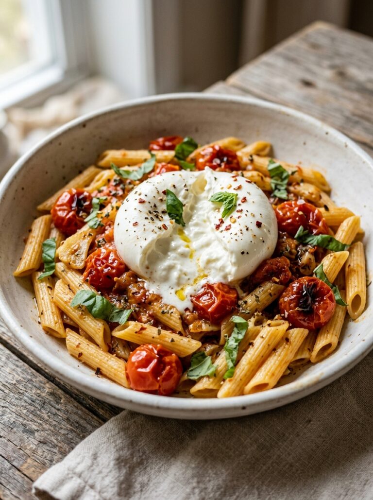 Mediterranean Roasted Tomato Burrata Pasta Recipe 17 Mediterranean roasted tomato bur… 202605301958
