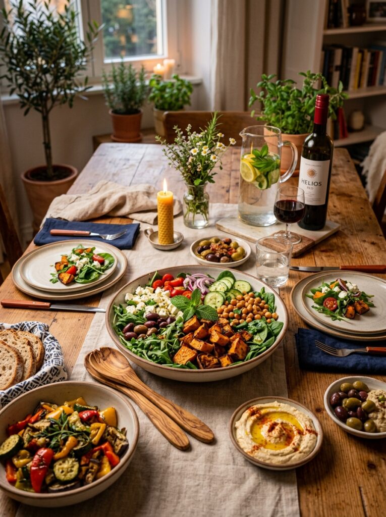 Mediterranean Roasted Sweet Potato Feta Salad Recipe 15 Mediterranean salad with side di… 202605182327