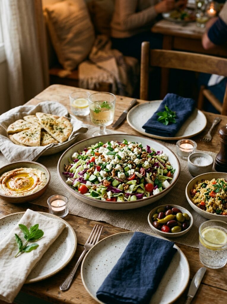 Mediterranean Chopped Cabbage Feta Salad Recipe 15 Mediterranean salad with side di… 202605241550