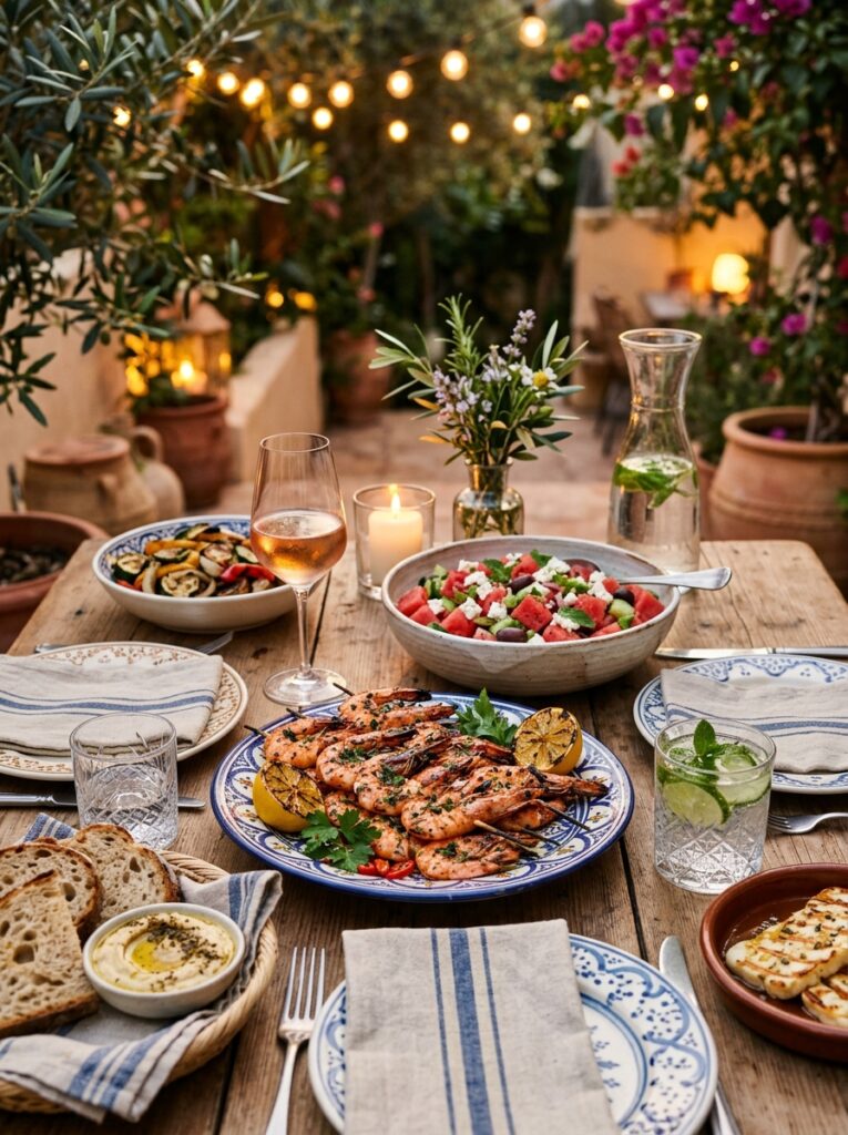Mediterranean Grilled Shrimp and Watermelon Feta Salad Recipe 15 Mediterranean shrimp watermelon … 202605291502