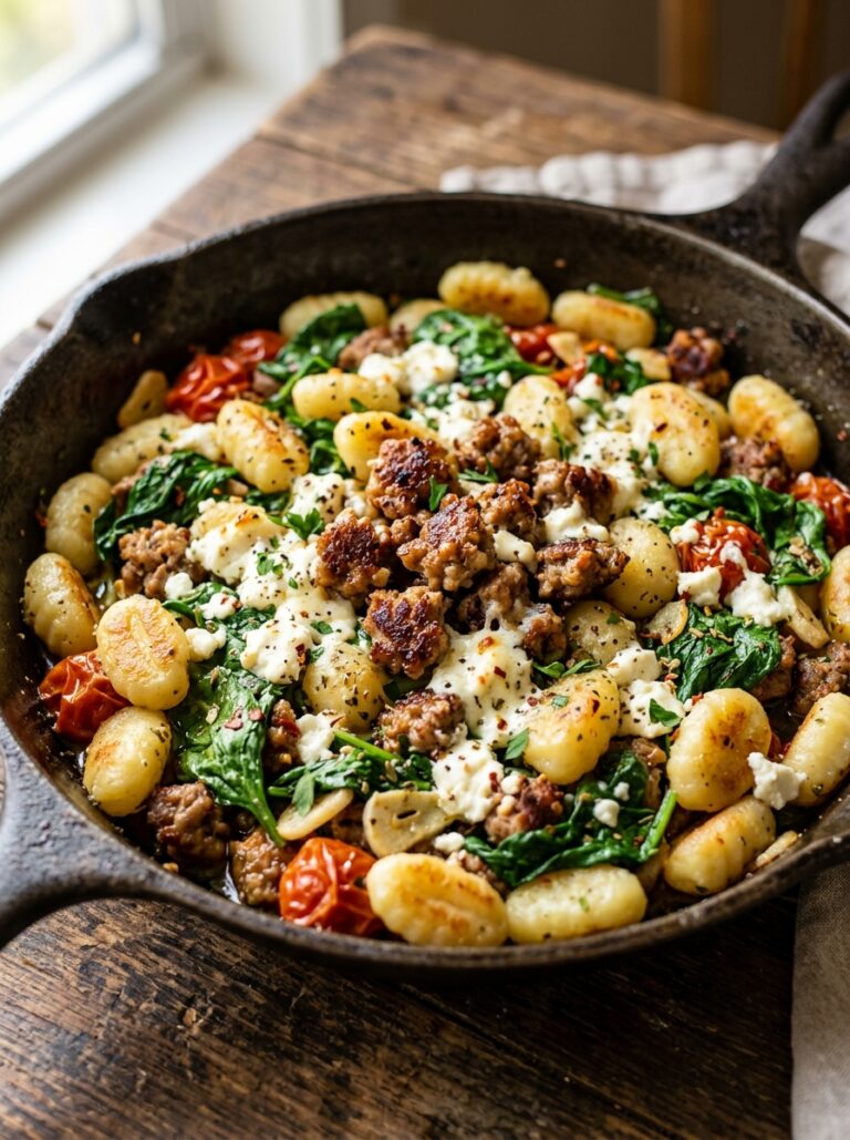 Mediterranean Skillet Gnocchi with Sausage Spinach and Feta Recipe 17 Mediterranean skillet gnocchi re… 202605091912