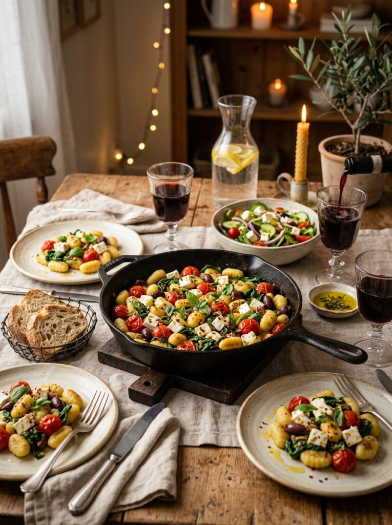 Mediterranean skillet gnocchi setup 202605161425