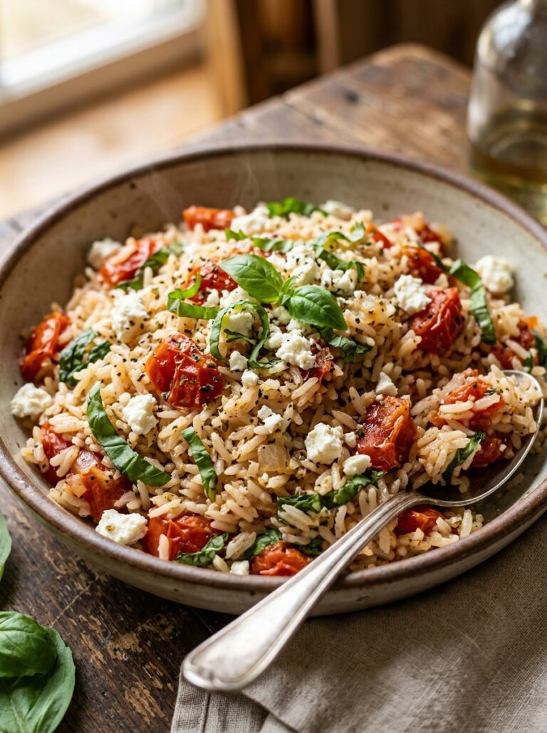 beginner mediterranean tomato basil feta rice recipe 17 Mediterranean tomato basil feta … 202605221842