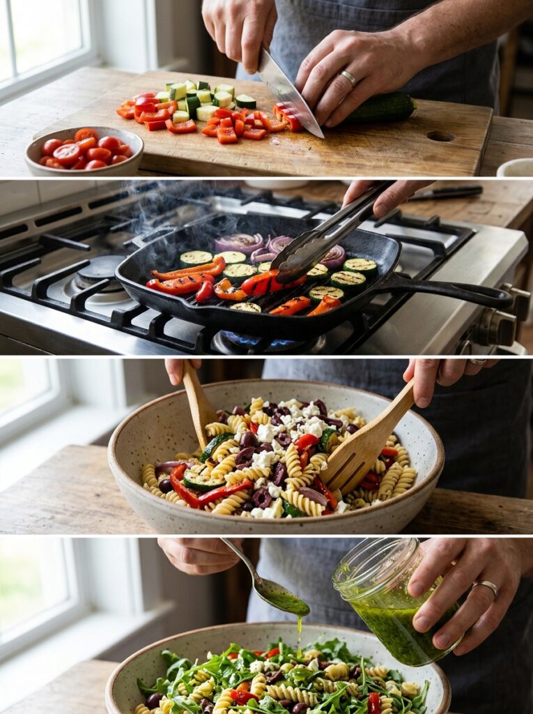 Mediterranean Grilled Veggie Pasta Salad with Basil Vinaigrette Recipe 14 Mediterranean veggie pasta salad… 202605311558