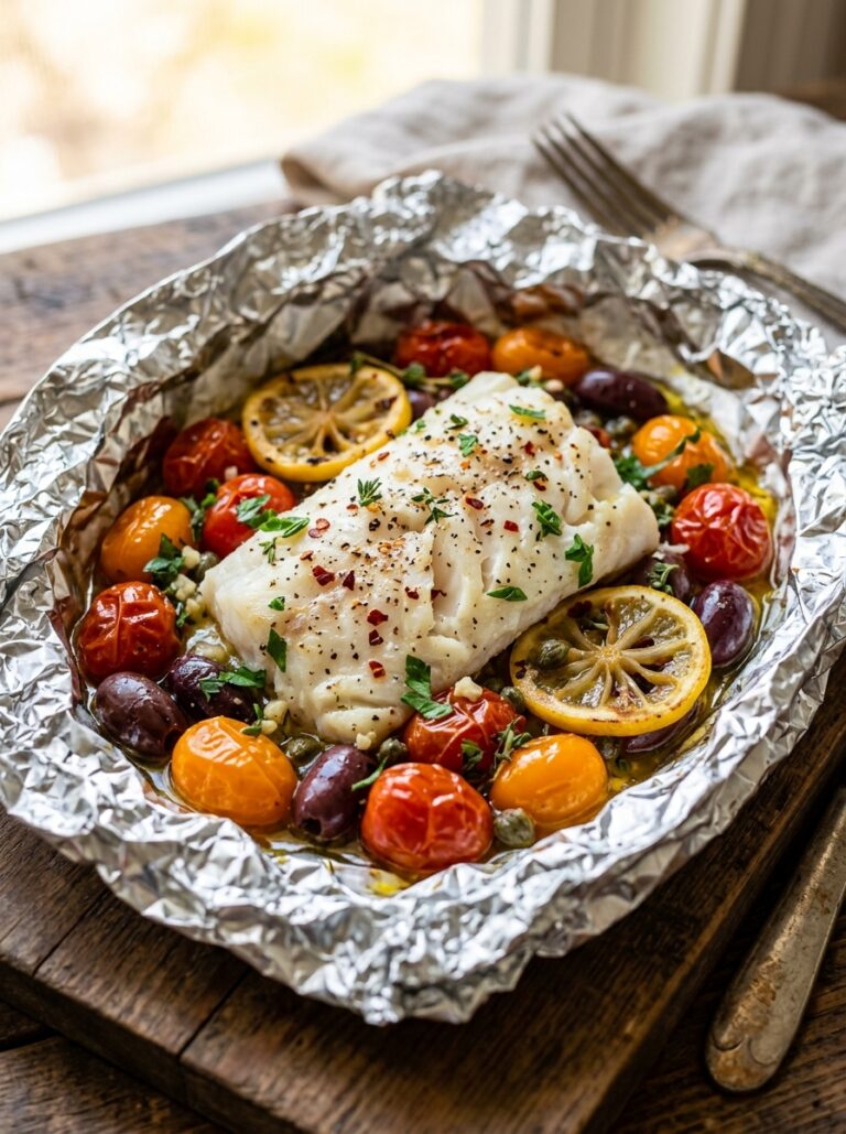 Easy Mediterranean White Fish Foil Packets Recipe: A Flavorful, Simple Dinner 17 Mediterranean white fish foil pa… 202605091923