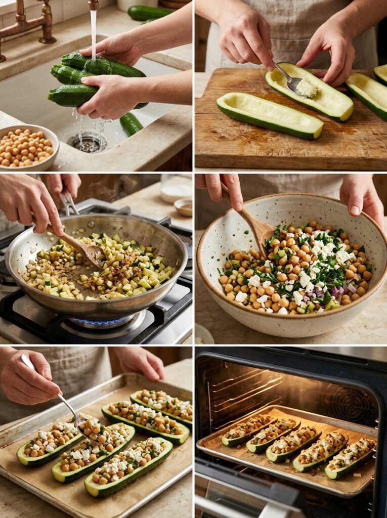 Mediterranean Baked Zucchini Boats with Chickpeas and Feta Recipe 14 Mediterranean zucchini boats recipe 202605111215 1