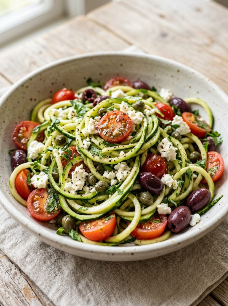 Mediterranean zucchini noodle salad 202605082009