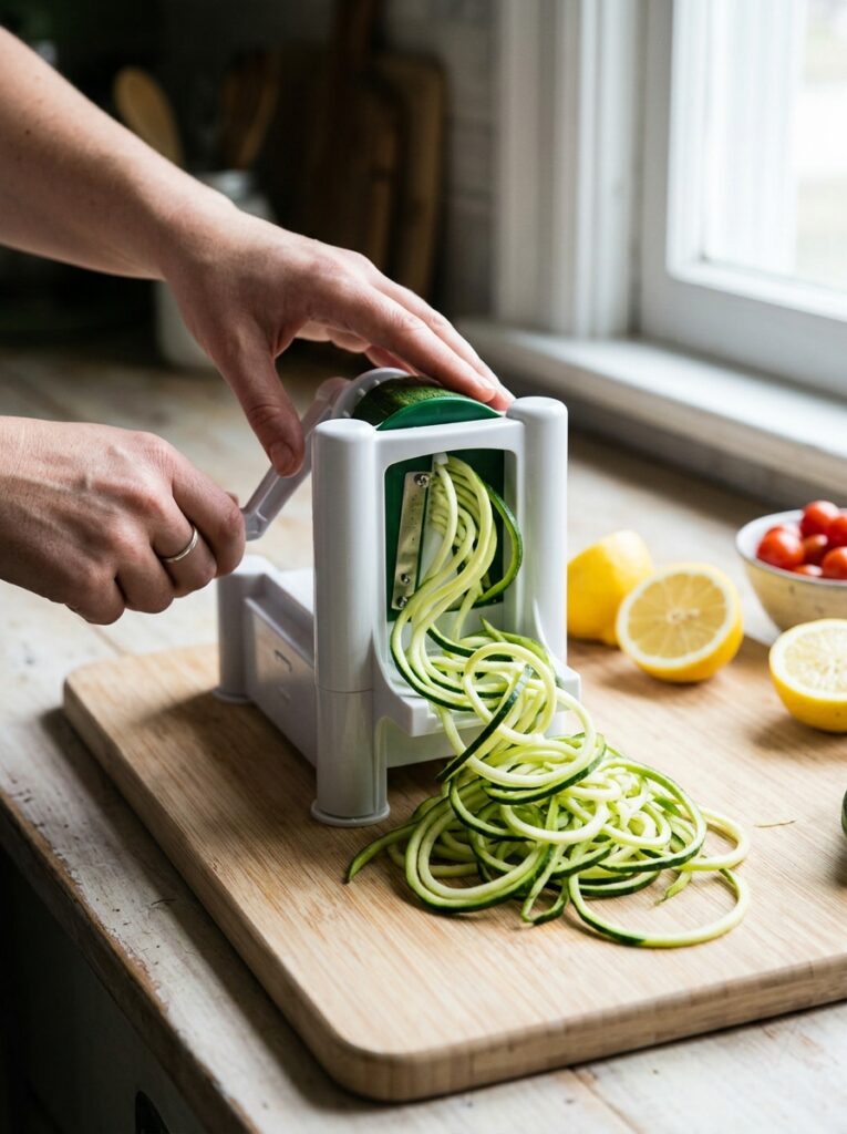 Mediterranean zucchini noodle salad 202605082010