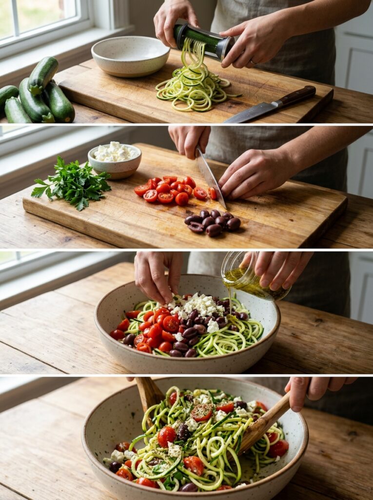 Mediterranean Zucchini Noodle Salad with Feta and Olives Recipe 14 Mediterranean zucchini noodle sa… 202605021623