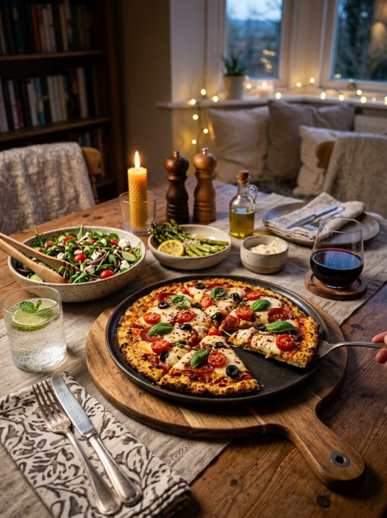 Low carb cauliflower crust pizza: Complete Homemade Recipe Guide 15 Pizza with side dishes drinks 202606081731