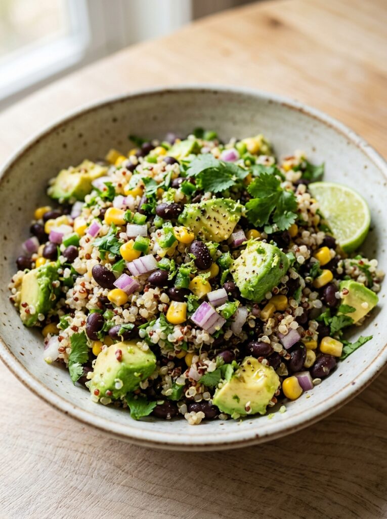 Quinoa black bean salad avocado 202606091741