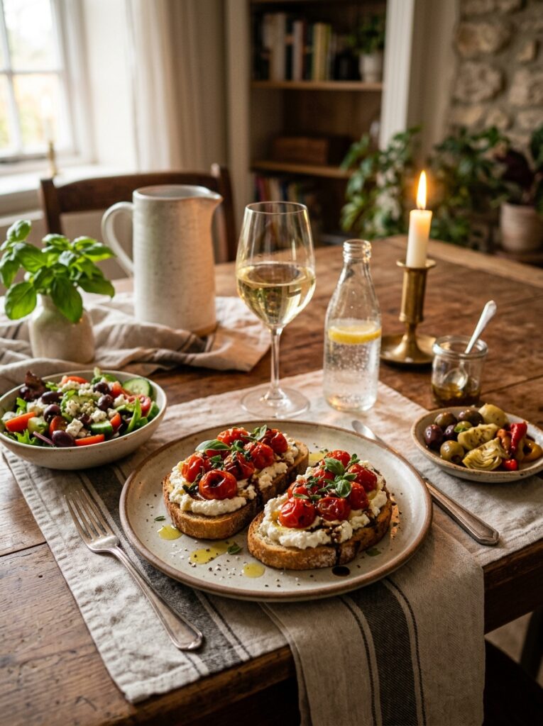 Mediterranean Ricotta Toast with Roasted Tomatoes and Herbs Recipe 15 Ricotta toast with tomatoes recipe 202605082014