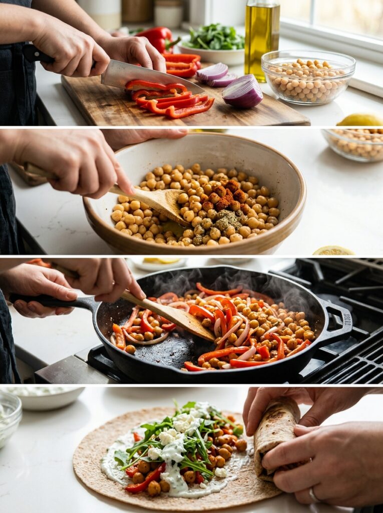 Beginner Mediterranean Roasted Pepper Chickpea Wraps Recipe: Easy, Flavorful, and Healthy 14 Roasted pepper chickpea wraps re… 202605231440