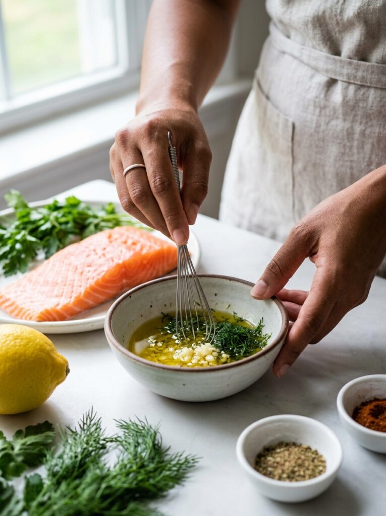 Mediterranean Grilled Salmon Grain Salad Recipe 14 Salmon grain salad recipe process 202605231520
