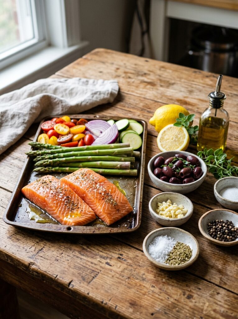 Mediterranean Sheet Pan Salmon with Asparagus and Olives Recipe 13 Salmon with asparagus and olives 202605141134